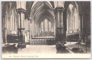 Temple Church Looking East Vintage Postcard by Gordon Smith England