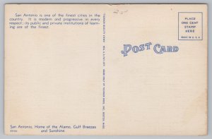 Linen~Incarnate Word College~San Antonio TX~Partial View~Trees & Sidewalk~Vtg PC