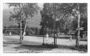 1940s Quebec Canada Tennis Sports RPPC real photo postcard 12184