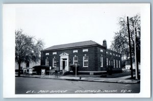 Litchfield Minnesota MN Postcard RPPC Photo US Post Office Building Scene Street