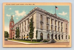 Pulaski County Courthouse Little Rock Arkansas AR UNP Unused Linen Postcard M13