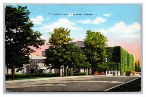 Mac Arthur Court Eugene Oregon OR Linen Postcard H30