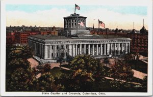 State Capitol And Grounds Columbus Ohio Vintage Postcard C123