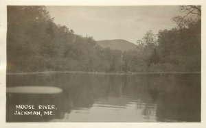 RPPC Postcard; Moose River, Jackman ME Somerset County Unposted