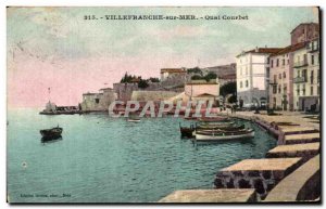 Old Postcard Villefranche sur Mer Boat Quay Coubet