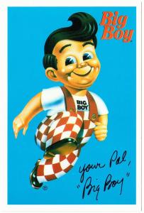 Advertising Postcard for Big Boy Restaurant 1990s