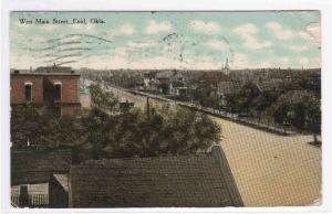 West Main Street Enid Oklahoma 1911 postcard