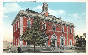 POST OFFICE ANNAPOLIS MARYLAND POSTCARD (c. 1915)