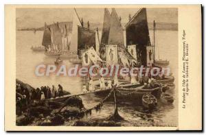 Old Postcard Forgiveness of Isle of Loaven Plougrescant Tregor of the table a...