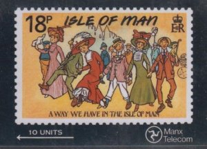 Beach Fashion Isle Of Man 18p Stamp Limited Edition Picture Phonecard