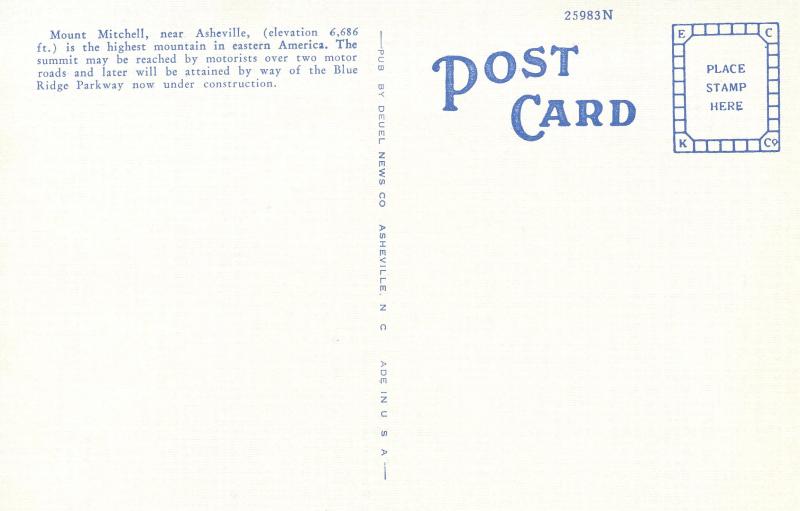 US    PC751  MOUNT MITCHELL, NC