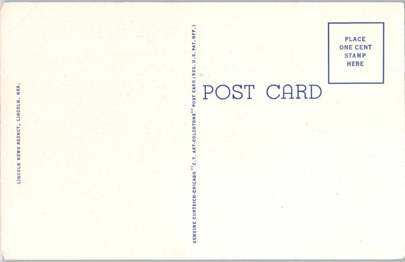 State Capitol Tower Lincoln Nebraska Postcard