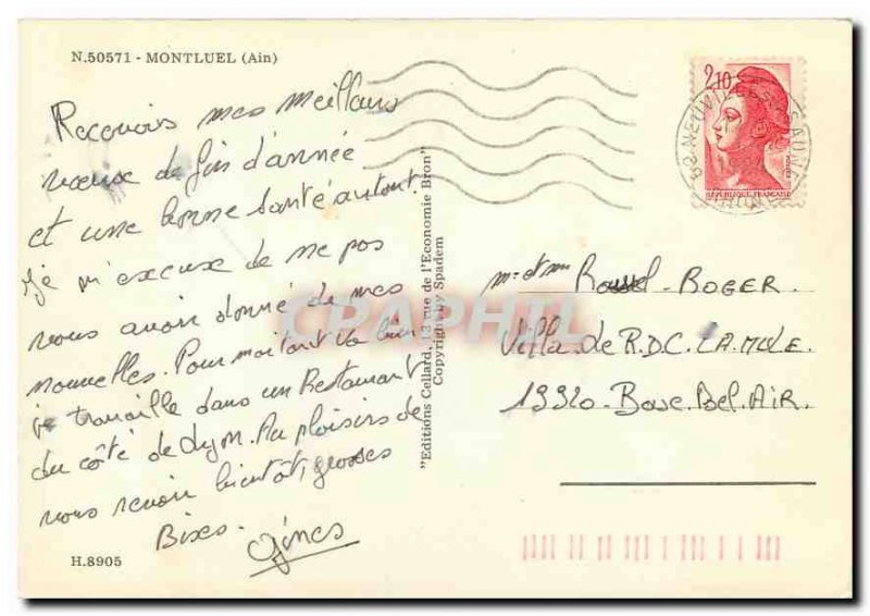 Postcard Modern Ain Montluel