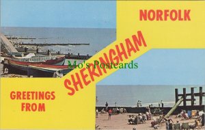 Norfolk Postcard - Greetings From Sheringham, Sheringham Beach RS30043