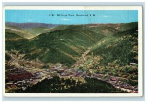 C. 1920's Birds-Eye View Deadwood , SD Postcard P169