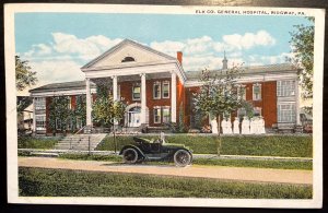 Vintage Postcard 1920 Elk County General Hospital, Ridgway, PA