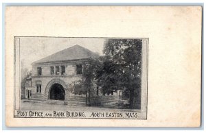 Post Office And Bank Building North Easton Massachusetts MA Vintage Postcard