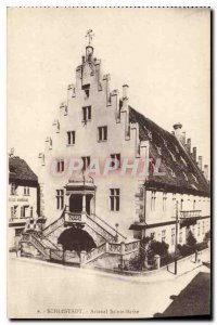 Postcard Old Schlestadt Arsenal St. Barbara