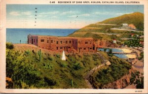 California Catalina Island Avalon Residence Of Zane Grey 1936