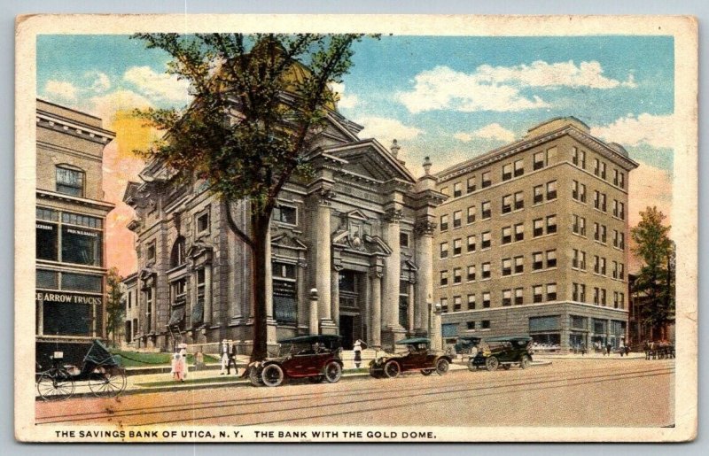 1922  Savings Bank of  Utica  New York  Postcard