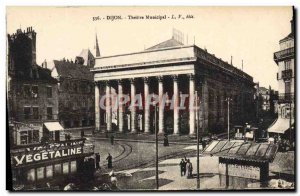 Old Postcard The Theater News Dijon Tramway advertising Vegetaline