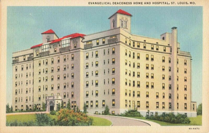 Postcard Evangelical Deaconess Home and Hospital St Louis Missouri