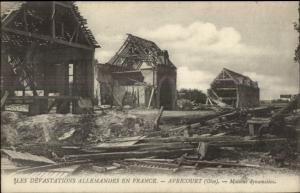 France WWI Destruction Avricourt Oise Postcard #7