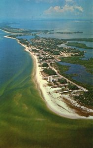 Postcard 1959 Snow White Sands Of Lido Key On Gulf Of Mexico St. Armands Florida