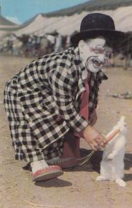 Frankie Saluto of Ringling Brothers Circus America Midget Clown Vintage Postcard