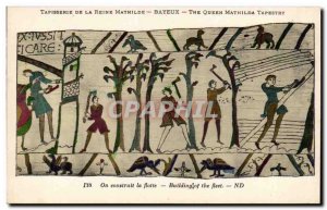Postcard Old Bayeux Tapestry of Queen Matilda We built the fleet