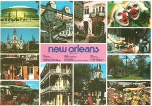 Vintage Postcard Multi View Famous Landmark Places New Orleans Louisiana LA