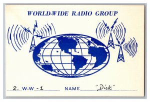 Postcard QSL CB Ham Radio Amateur Card From Pascagoula Miss. Mississippi