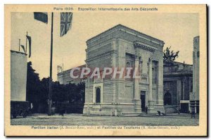 Old Postcard Paris Exposition Internationale des Arts And Tourism Italian Pav...