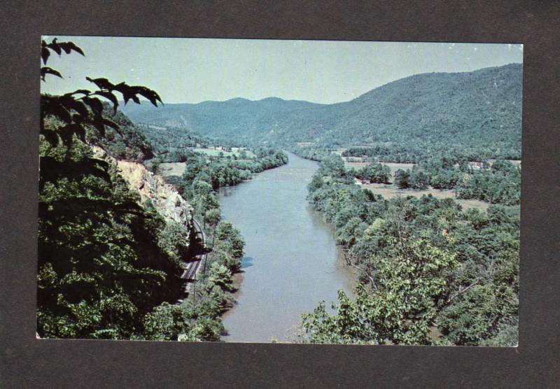 NC French Broad River Suicide Point Hot Springs North Carolina Postcard