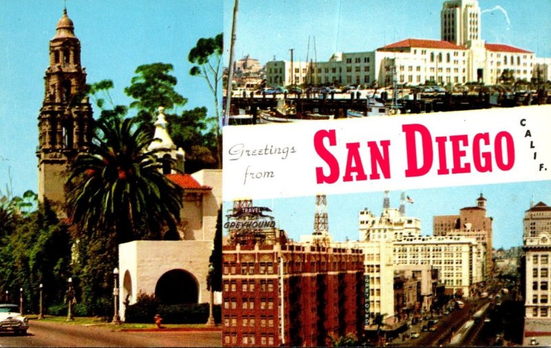 California San Diego Greetings Multi View