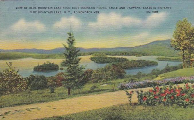 New York Adirondack Mountains Blue Mountain Lake 1952