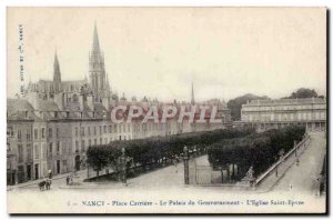 Toul Old Postcard Place Carriere The palace of the government & # 39eglise Sa...