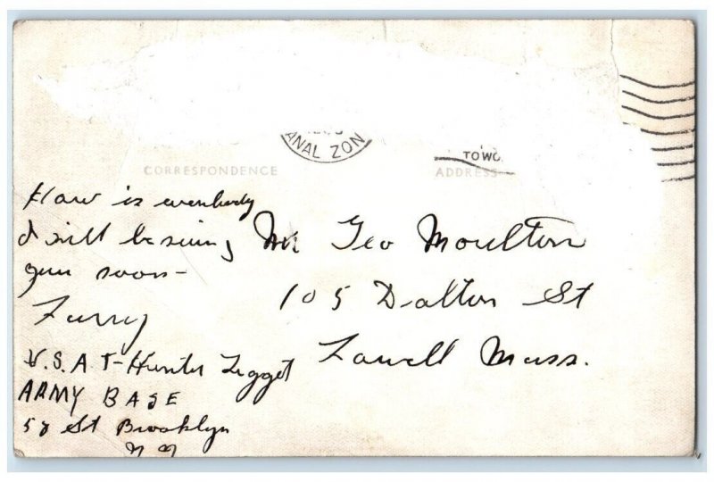 c1920's Boys Dress Parade San Blas Village Panama Canal RPPC Photo Postcard