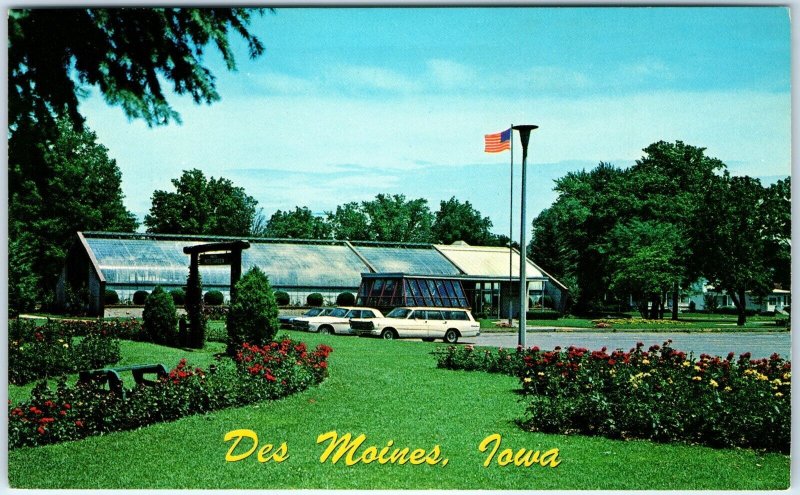 c1970s Des Moines, IA Water Works Park Fleur Drive Greetings Cars Chrome PC A308