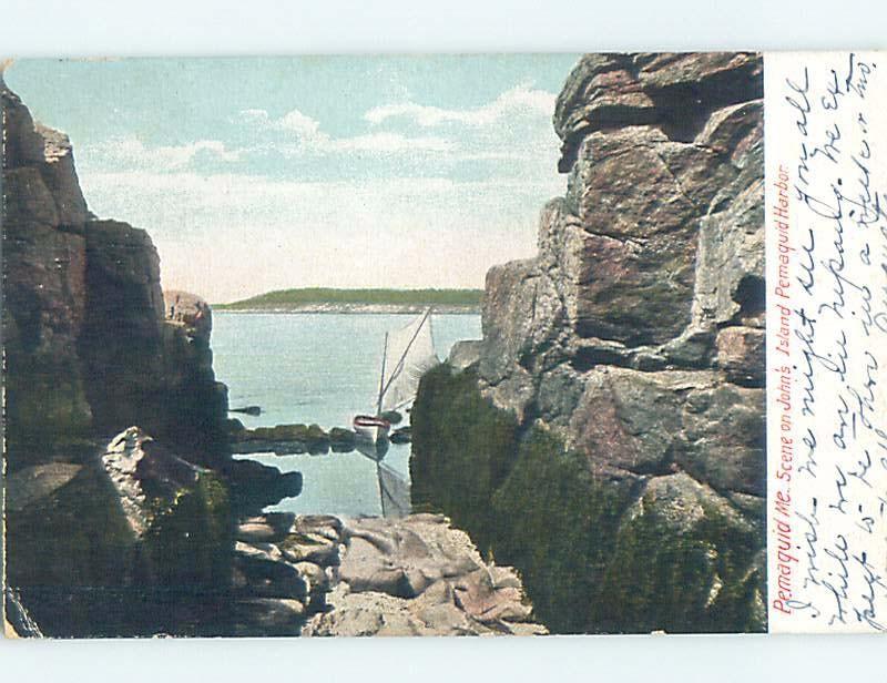 Pre-1907 WATER SCENE Pemaquid - Bristol Maine ME A0938