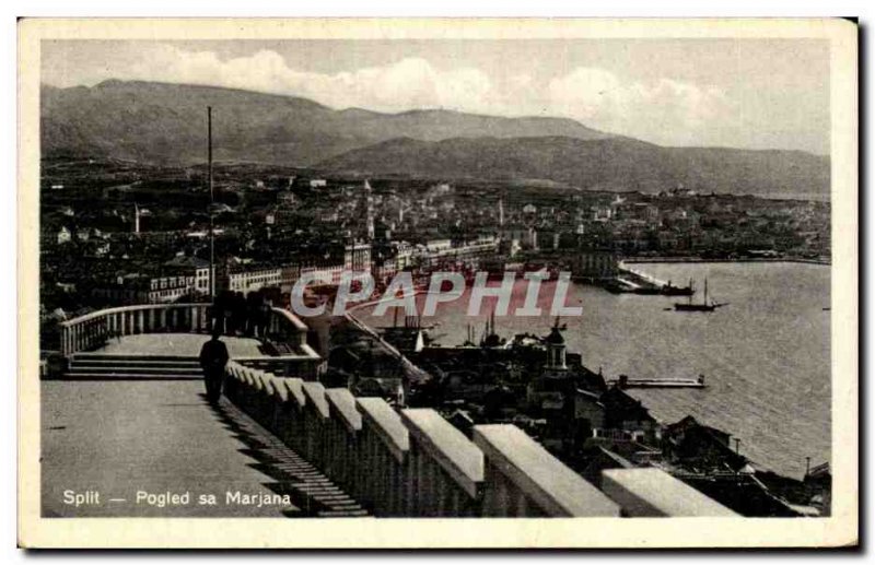 Old Postcard Croatia Split Pogled Croattia his Marjana