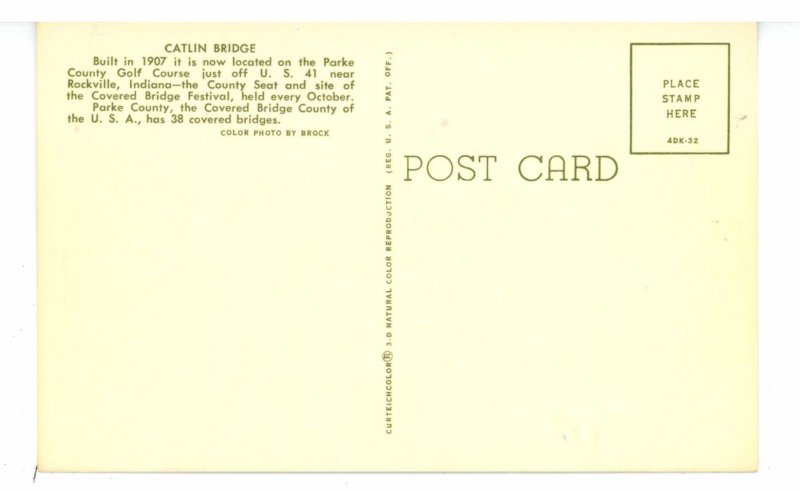 IN - Parke County.  Catlin Covered Bridge