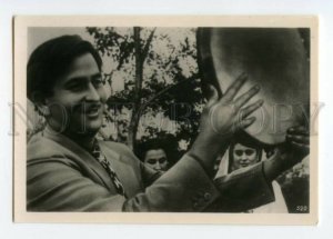 491879 1955 Indian movie delegation Dynamo Rostov-on-Don miniature photo card