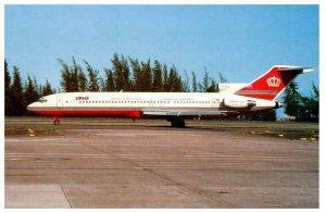 Alia Boeing 727 303 at San Juan Puerto Rico 1985 Airplane Postcard