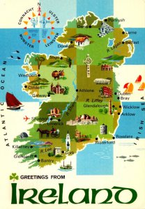 Ireland Greetings With Map