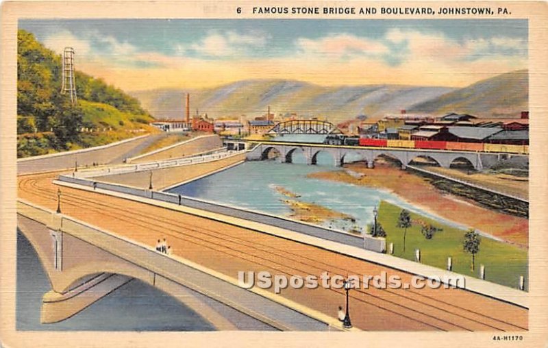 Famous Stone Bridge & Boulevard - Johnstown, Pennsylvania