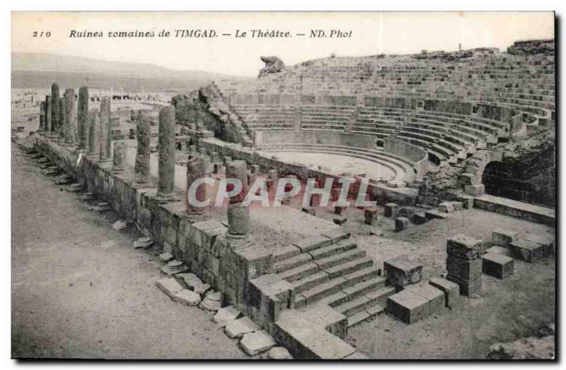Algeria Postcard Ancient Roman ruins of Timgad The theater