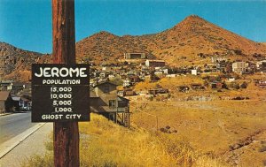 JEROME, ARIZONA Mining Camp Ghost Town c1960s Vintage Postcard