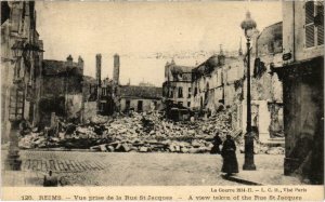 CPA Militaire - REIMS - Vue prise de la Rue St-Jacques (91781)