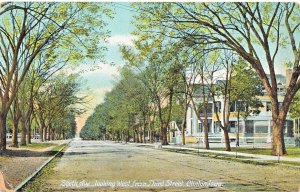 CLINTON IOWA~SIXTH AVE LOOKING WEST FROM THIRD STREET~1910s C D HURD POSTCARD